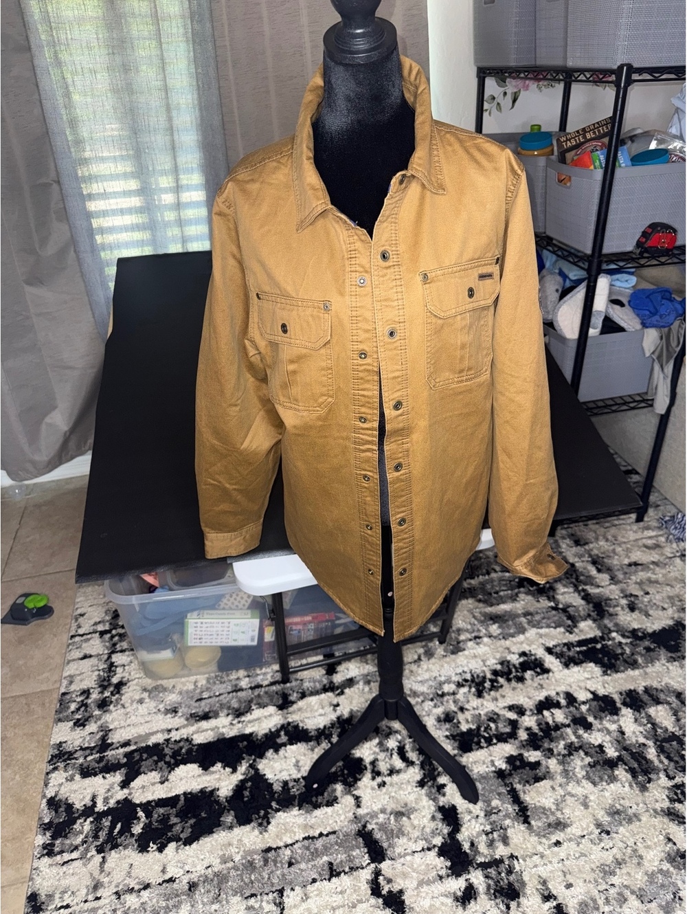 Legendary Whitetails Men's Brown Button-Up Flannel Lined Ch/